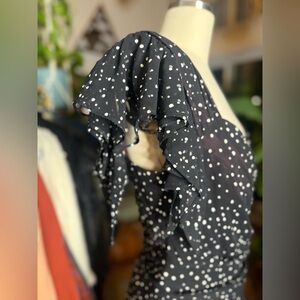 Vintage 80s Polka Dot Cocktail Dress – New Leaf – Size Approx. S/M